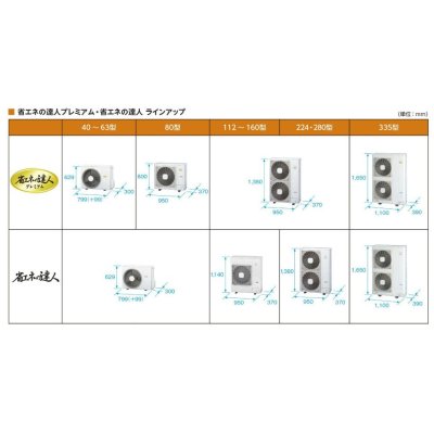 画像2: 岐阜・静岡・愛知・三重・業務用エアコン　日立　ビルトイン　ツイン　RCB-AP280SHP3　280型（10馬力） 「省エネの達人」　三相200V