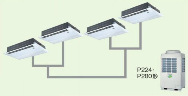 画像1: 岐阜・静岡・愛知・三重・業務用エアコン 東芝 1方向吹出し 同時ダブルツイン ワイヤードリモコン 省工ネneo ASSF28055M P280(10馬力) スーパーパワーエコキュープ 三相200V (1)